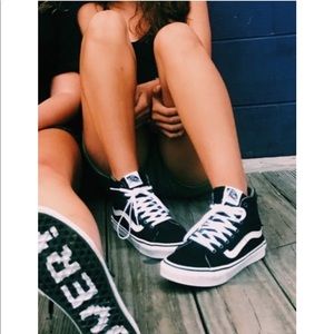 Black high top vans